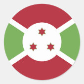 Sticker Rond Drapeau du Burundi (Devant)