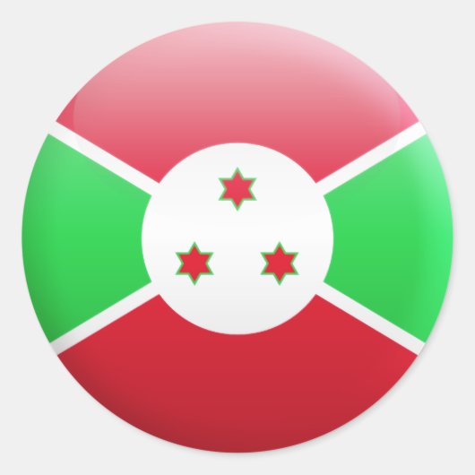 Sticker Rond Drapeau du Burundi (Devant)