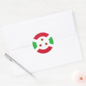 Sticker Rond Drapeau du Burundi (Enveloppe)
