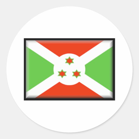 Sticker Rond Drapeau du Burundi (Devant)