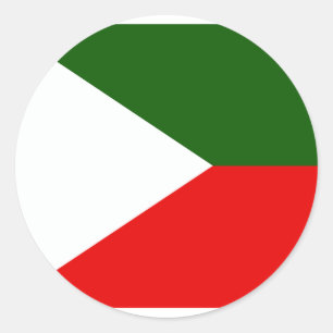 Sticker Rond Drapeau du Cachemire indépendant, Inde