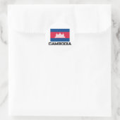 Sticker Rond Drapeau du Cambodge (Sac)