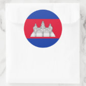 Sticker Rond Drapeau du Cambodge (Sac)