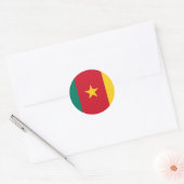 Sticker Rond Drapeau du Cameroun (Enveloppe)