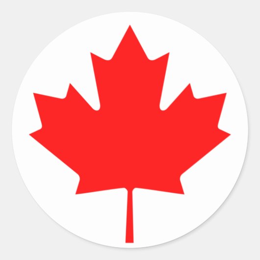 Sticker Rond Drapeau du Canada (Devant)