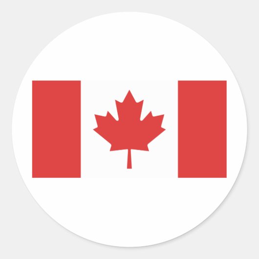Sticker Rond Drapeau du Canada (Devant)