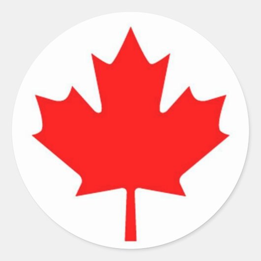 Sticker Rond Drapeau du Canada (Devant)