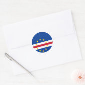 Sticker Rond Drapeau du Cap-Vert (Enveloppe)