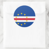 Sticker Rond Drapeau du Cap-Vert (Sac)