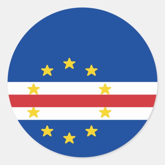 Sticker Rond Drapeau du Cap-Vert (Devant)