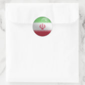 Sticker Rond Drapeau du cercle brillant de l'Inde (Sac)