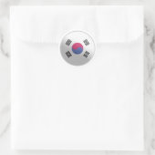 Sticker Rond Drapeau du cercle glacé de Corée du Sud (Sac)