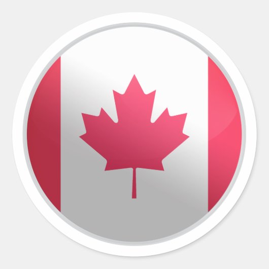 Sticker Rond Drapeau du cercle glacé du Canada (Devant)