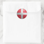 Sticker Rond Drapeau du cercle glacé du Danemark (Sac)