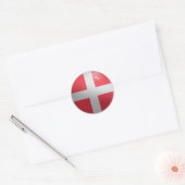 Sticker Rond Drapeau du cercle glacé du Danemark (Enveloppe)
