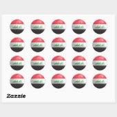Sticker Rond Drapeau du cercle glacé irakien (Feuille)
