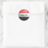 Sticker Rond Drapeau du cercle glacé irakien (Sac)