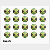 Sticker Rond Drapeau du cercle glacé Jamaïque (Feuille)