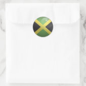 Sticker Rond Drapeau du cercle glacé Jamaïque (Sac)