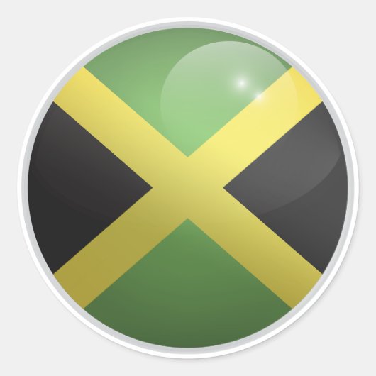 Sticker Rond Drapeau du cercle glacé Jamaïque (Devant)