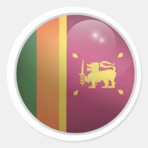 Sticker Rond Drapeau du cercle glacé Sri lanka
