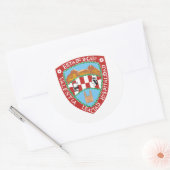 Sticker Rond Drapeau du Chihuahua (Enveloppe)