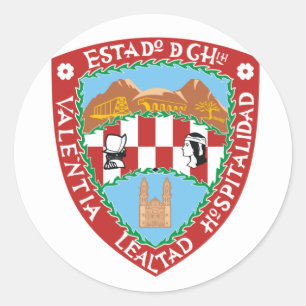 Sticker Rond Drapeau du Chihuahua, Mexique