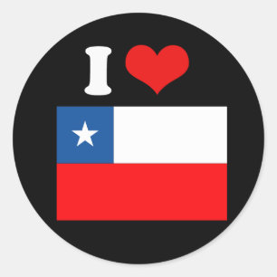 Sticker Rond Drapeau du Chili