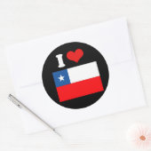Sticker Rond Drapeau du Chili (Enveloppe)