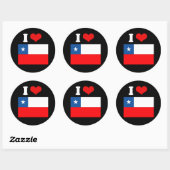 Sticker Rond Drapeau du Chili (Feuille)