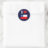 Sticker Rond Drapeau du Chili (Sac)