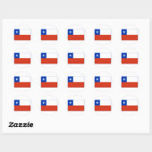 Sticker Rond Drapeau du Chili (Feuille)