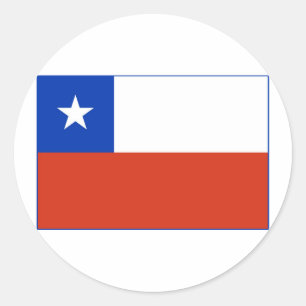 Sticker Rond Drapeau du Chili