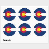 Sticker Rond Drapeau du Coloradan, Drapeau du Colorado (Feuille)