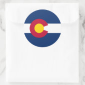 Sticker Rond Drapeau du Coloradan, Drapeau du Colorado (Sac)