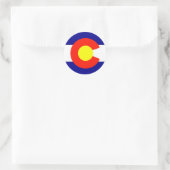 Sticker Rond Drapeau du Colorado (Sac)