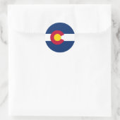 Sticker Rond Drapeau du Colorado (Sac)