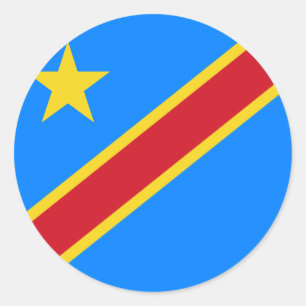 Sticker Rond Drapeau du Congo - de la République démocratique