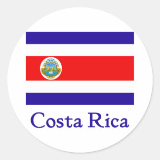 Sticker Rond Drapeau du Costa Rica