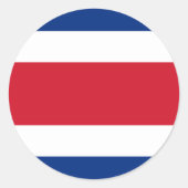 Sticker Rond Drapeau du Costa Rica (Devant)