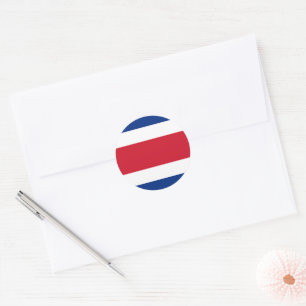 Sticker Rond Drapeau du Costa Rica