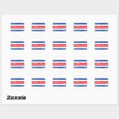 Sticker Rond Drapeau du Costa Rica (Feuille)