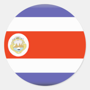Sticker Rond Drapeau du Costa Rica