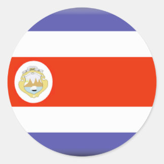 Sticker Rond Drapeau du Costa Rica