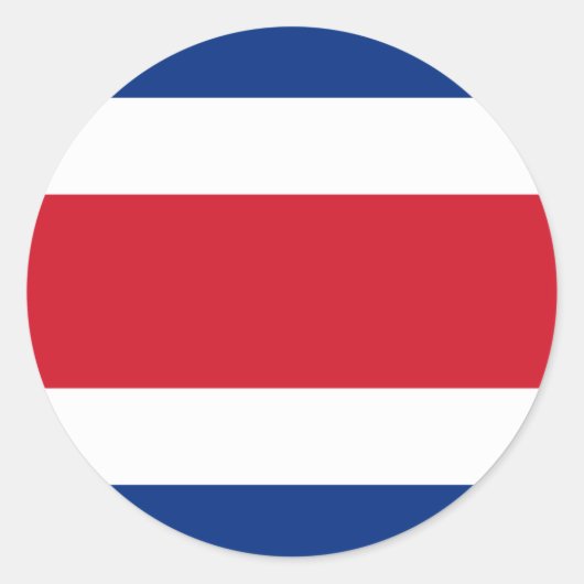 Sticker Rond Drapeau du Costa Rica (Devant)