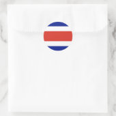 Sticker Rond Drapeau du Costa Rica (Sac)
