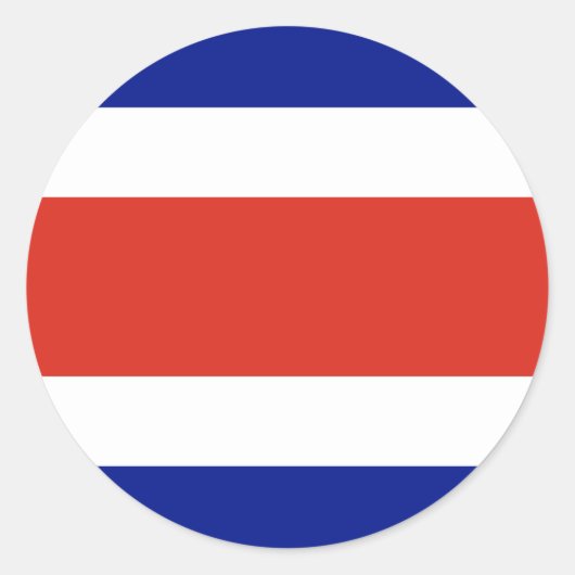 Sticker Rond Drapeau du Costa Rica (Devant)