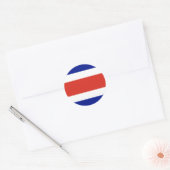 Sticker Rond Drapeau du Costa Rica (Enveloppe)