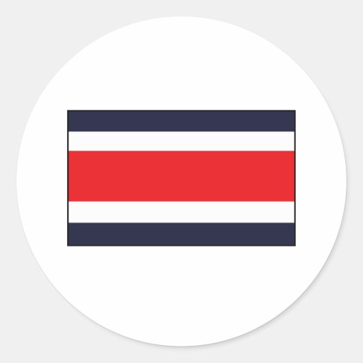 Sticker Rond Drapeau du Costa Rica T-shirts et cadeaux (Devant)