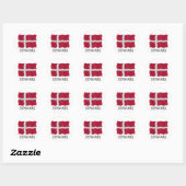Sticker Rond Drapeau du Danemark (Feuille)